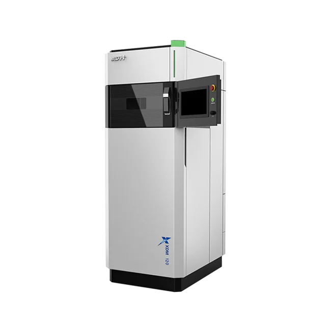 XDM 120 powder bed laser melting metal 3D printer.